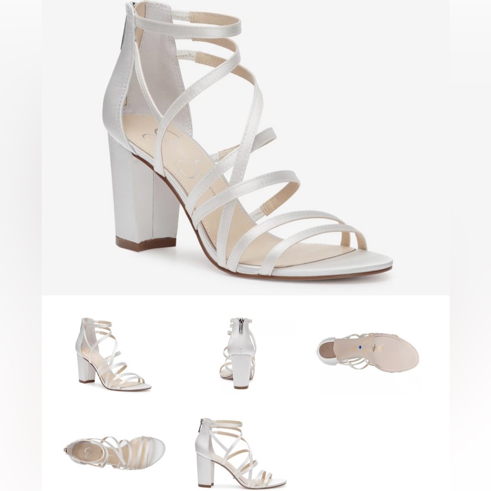 Jessica Simpson Stassey White Satin shoes